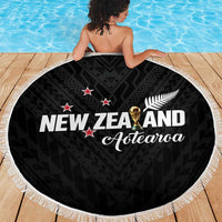Football New Zealand Beach Blanket Aotearoa United Black Version - Polynesian Pride