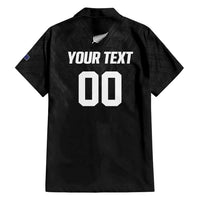 Custom Football New Zealand Family Matching Summer Maxi Dress and Hawaiian Shirt Aotearoa United Black Version - Polynesian Pride
