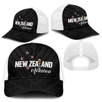 Football New Zealand Mesh Trucker Cap Aotearoa United Black Version LT01 - Polynesian Pride
