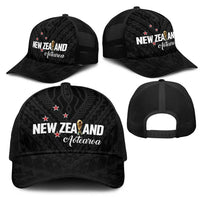 Football New Zealand Mesh Trucker Cap Aotearoa United Black Version LT01 - Polynesian Pride