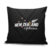Football New Zealand Pillow Cover Aotearoa United Black Version - Polynesian Pride