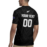 Custom Football New Zealand Rugby Jersey Aotearoa United Black Version - Polynesian Pride