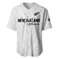 Custom Football New Zealand Baseball Jersey Aotearoa United White Version - Polynesian Pride