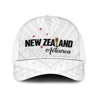 Football New Zealand Baseball Net Cap Aotearoa United White Version LT01 One Size White White - Polynesian Pride