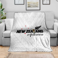Football New Zealand Blanket Aotearoa United White Version - Polynesian Pride