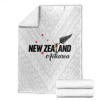 Football New Zealand Blanket Aotearoa United White Version - Polynesian Pride