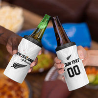 Custom Football New Zealand 4 in 1 Can Cooler Tumbler Aotearoa United White Version - Polynesian Pride