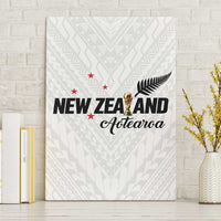 Football New Zealand Canvas Wall Art Aotearoa United White Version - Polynesian Pride
