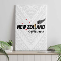 Football New Zealand Canvas Wall Art Aotearoa United White Version - Polynesian Pride