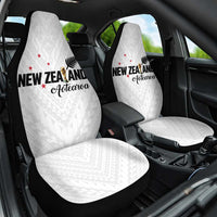 Football New Zealand Car Seat Cover Aotearoa United White Version LT01 One Size White - Polynesian Pride
