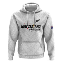 Custom Football New Zealand Hoodie Aotearoa United White Version - Polynesian Pride
