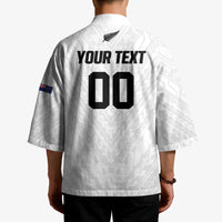 Custom Football New Zealand Kimono Aotearoa United White Version - Polynesian Pride