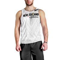 Custom Football New Zealand Men Tank Top Aotearoa United White Version - Polynesian Pride
