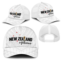 Football New Zealand Mesh Trucker Cap Aotearoa United White Version LT01 - Polynesian Pride