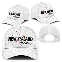 Football New Zealand Mesh Trucker Cap Aotearoa United White Version - Polynesian Pride
