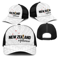 Football New Zealand Mesh Trucker Cap Aotearoa United White Version LT01 - Polynesian Pride