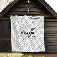 Football New Zealand Quilt Aotearoa United White Version - Polynesian Pride