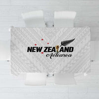 Football New Zealand Tablecloth Aotearoa United White Version - Polynesian Pride