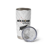 Custom Football New Zealand Tumbler Cup Aotearoa United White Version - Polynesian Pride