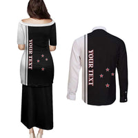 Personalised New Zealand 2025 Archery Basic Couples Matching Puletasi and Long Sleeve Button Shirt Archery NZ LT01 - Polynesian Pride