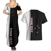 Personalised New Zealand 2025 Archery Basic Couples Matching Summer Maxi Dress and Hawaiian Shirt Archery NZ LT01 - Polynesian Pride