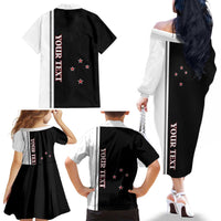 Personalised New Zealand 2025 Archery Basic Family Matching Off The Shoulder Long Sleeve Dress and Hawaiian Shirt Archery NZ