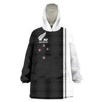 Personalised New Zealand 2025 Archery Basic Wearable Blanket Hoodie Archery NZ LT01 One Size Black - Polynesian Pride
