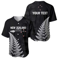 Personalised New Zealand 2025 Archery Baseball Jersey Aotearoa Silver Arrows Black