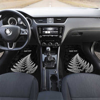 New Zealand 2025 Archery Car Mats Aotearoa Silver Arrows Black LT01 Set 2pcs - Front Black - Polynesian Pride