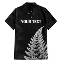 Personalised New Zealand 2025 Archery Family Matching Long Sleeve Bodycon Dress and Hawaiian Shirt Aotearoa Silver Arrows Black