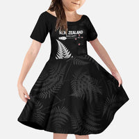 Personalised New Zealand 2025 Archery Family Matching Mermaid Dress and Hawaiian Shirt Aotearoa Silver Arrows Black