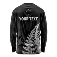 Personalised New Zealand 2025 Archery Long Sleeve Shirt Aotearoa Silver Arrows Black LT01 - Polynesian Pride