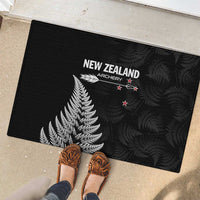 New Zealand 2025 Archery Rubber Doormat Aotearoa Silver Arrows Black LT01 - Polynesian Pride