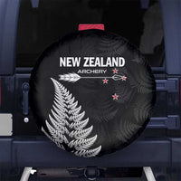 New Zealand 2025 Archery Spare Tire Cover Aotearoa Silver Arrows Black