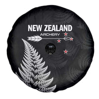 New Zealand 2025 Archery Spare Tire Cover Aotearoa Silver Arrows Black