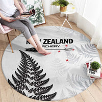 New Zealand 2025 Archery Round Carpet Aotearoa Silver Arrows White