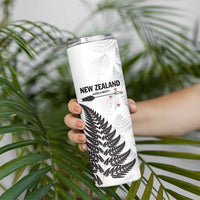Personalised New Zealand 2025 Archery Skinny Tumbler Aotearoa Silver Arrows White