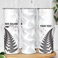 Personalised New Zealand 2025 Archery Skinny Tumbler Aotearoa Silver Arrows White