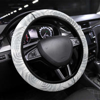 New Zealand 2025 Archery Steering Wheel Cover Aotearoa Silver Arrows White LT01 Universal Fit White - Polynesian Pride