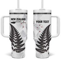 Personalised New Zealand 2025 Archery Tumbler With Handle Aotearoa Silver Arrows White LT01 One Size: 40 oz White - Polynesian Pride