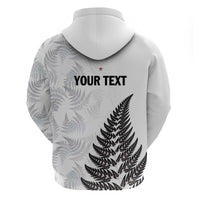 Personalised New Zealand 2025 Archery Zip Hoodie Aotearoa Silver Arrows White LT01 - Polynesian Pride
