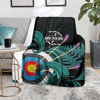 New Zealand Archery Blanket Turquoise Maori Silver Fern LT01 - Polynesian Pride