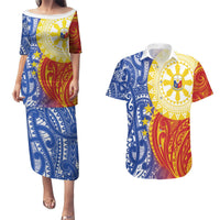 Philippines Couples Matching Puletasi and Hawaiian Shirt Pilipinas Polynesian Pattern LT01 Art - Polynesian Pride