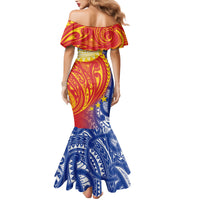 Philippines Family Matching Mermaid Dress and Hawaiian Shirt Pilipinas Polynesian Pattern