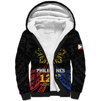 Personalized Philippines Independence Day Sherpa Hoodie Filipino 126th Anniversary Sun Tattoo LT01 Unisex Black - Polynesian Pride