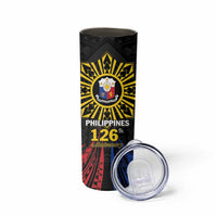 Personalized Philippines Independence Day Skinny Tumbler Filipino 126th Anniversary Sun Tattoo