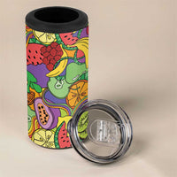 Hawaii Fruits Hippie Style 4 in 1 Can Cooler Tumbler Vibrant Colorful LT01 - Polynesian Pride