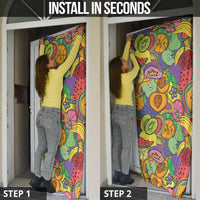 Hawaii Fruits Hippie Style Door Cover Vibrant Colorful LT01 - Polynesian Pride