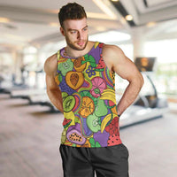 Hawaii Fruits Hippie Style Men Tank Top Vibrant Colorful LT01 Multicolor - Polynesian Pride