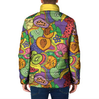Hawaii Fruits Hippie Style Padded Jacket Vibrant Colorful LT01 - Polynesian Pride